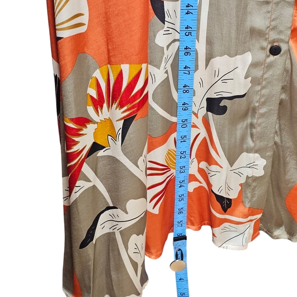 NWT Anthropologie Corey Lynn Calter Tropical Wide Cuff Maxi Shirt Dress Size 1X - Picture 7 of 13